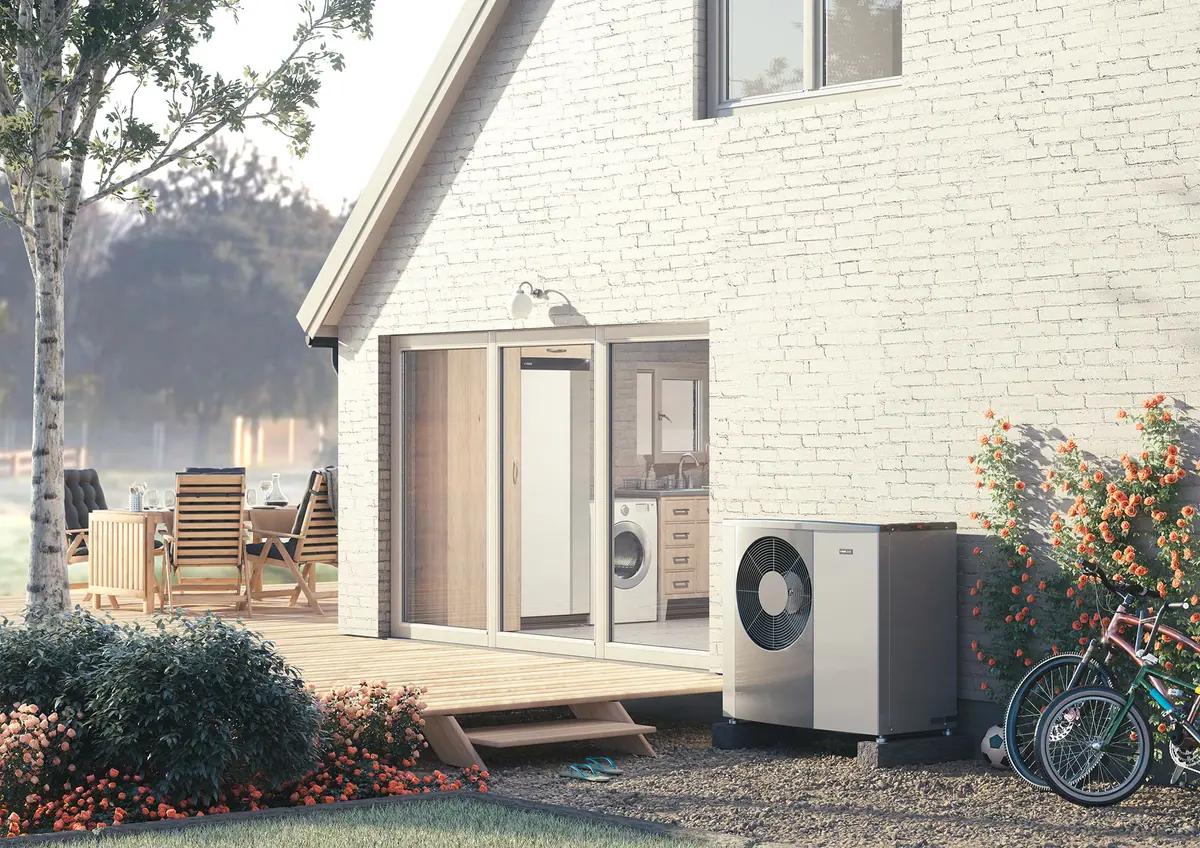 NIBE S2125 hava kaynaklı ısı pompası dış ünitesi ve VVM S320 iç ünitesi